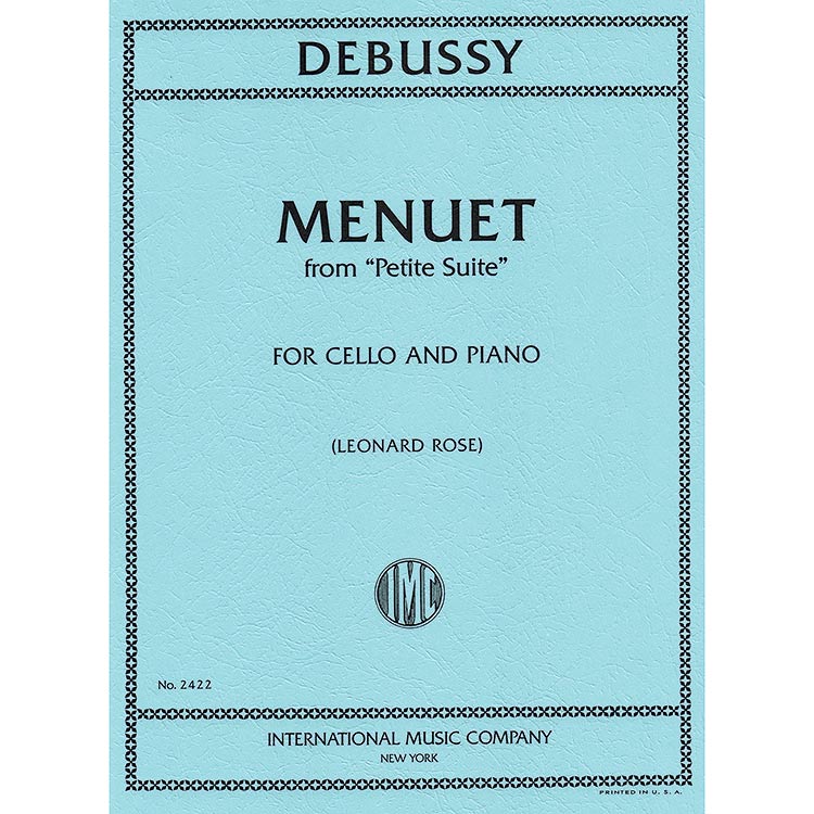 Menuet from "Petite Suite", for cello and piano; Debussy (International)