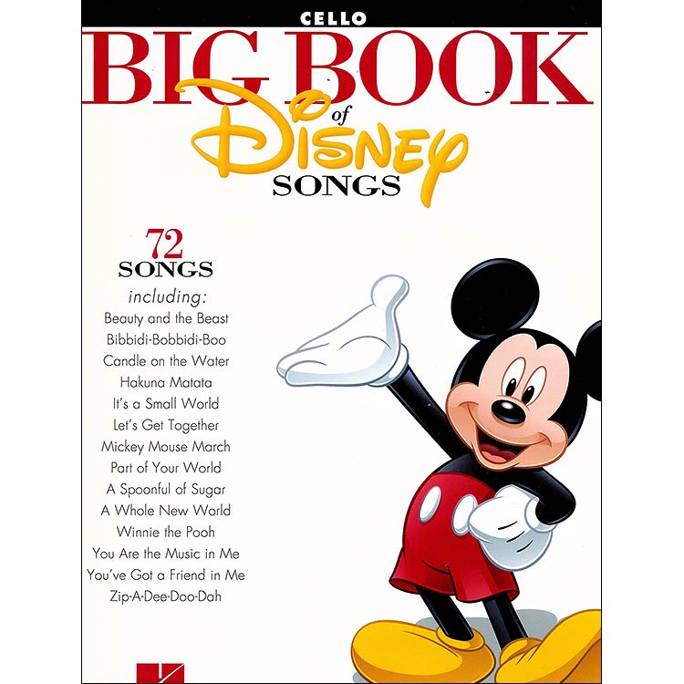 The Big Book Of Disney Songs, for cello (Hal Leonard)