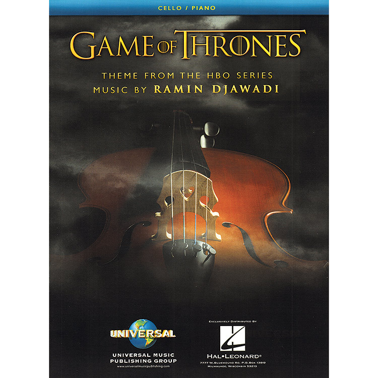 Game of Thrones theme, for cello and piano; Ramin Djawadi (Hal Leonard)