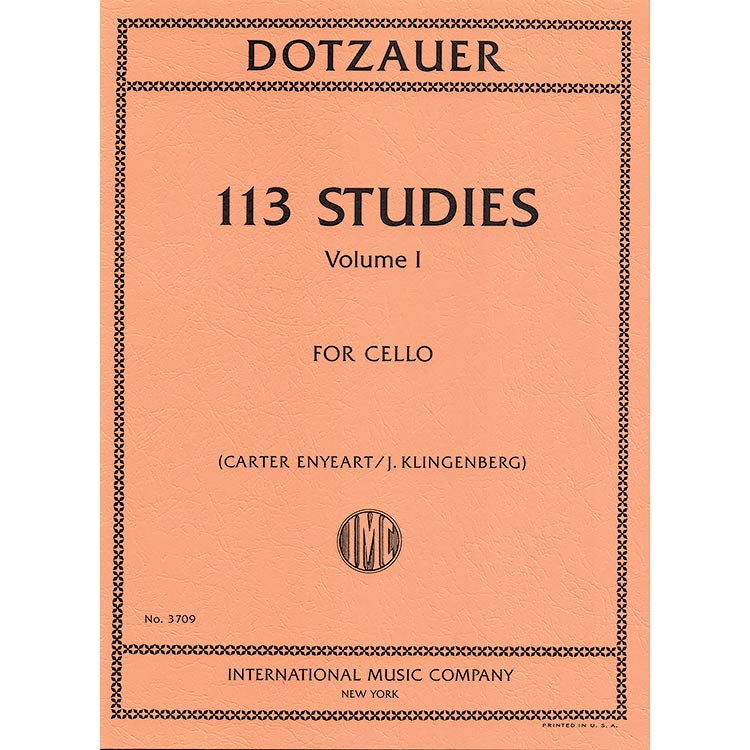 113 Studies for cello, volume 1; Friedrich Dotzauer (International)