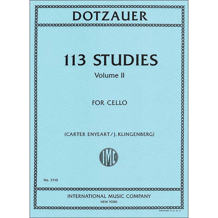 113 Studies for cello, volume 2; Friedrich Dotzauer (International)
