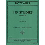 113 Studies for cello, volume 3; Friedrich Dotzauer (International)