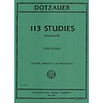 113 Studies for cello, volume 3; Friedrich Dotzauer (International)