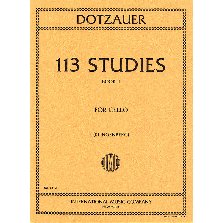 113 Studies, book 1, cello (Klingenberg); Friedrich Dotzauer (International)
