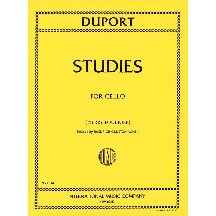 Twenty-One Etudes, cello; Jean-Louis Duport (International)