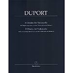 Twenty-One Etudes, cello with 2nd cello ad lib. (urtext); Jean-Louis Duport (Barenreiter)