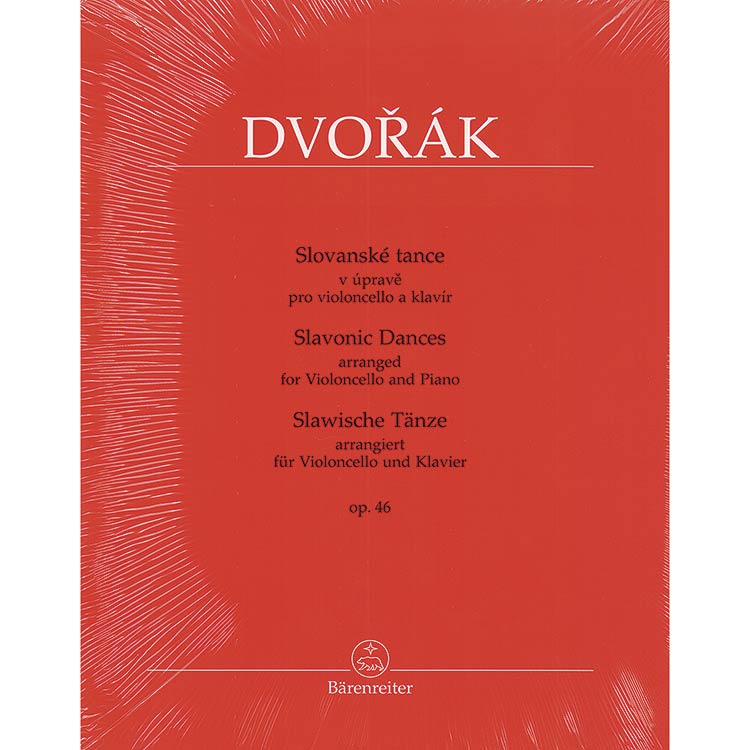Slavonic Dances, Opus 46 for Cello and Piano; Antonin Dvorak (Barenreiter Verlag)