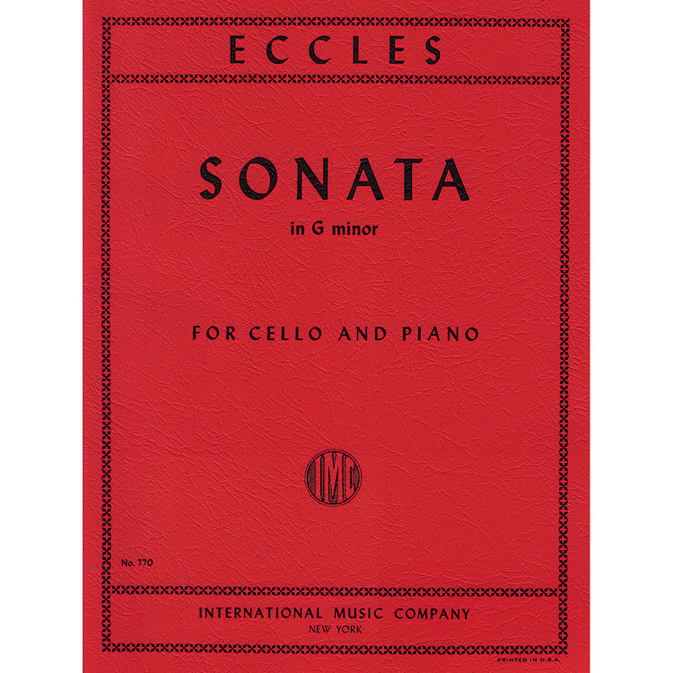 Sonata in G Minor, cello; Eccles (International)