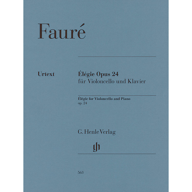 Elegie, op. 24 for cello and piano (urtext); Gabriel Faure (Henle)