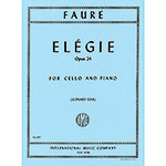 Elegie, cello and piano; Faure (International)
