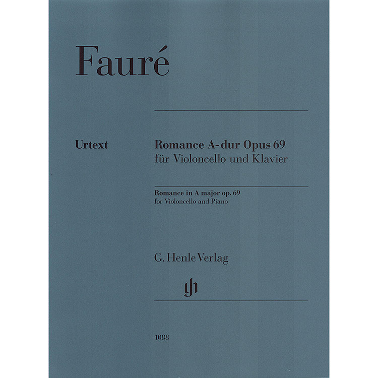 Romance in A Major, op. 69 for cello and piano; Gabriel Faure (G. Henle)