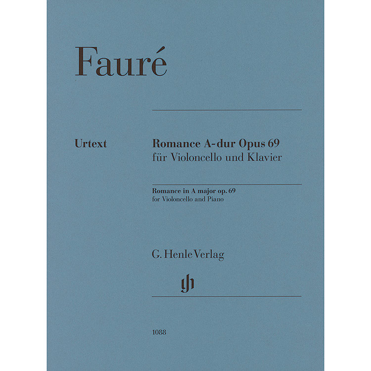 Romance in A Major, op. 69 for cello and piano; Gabriel Faure (G. Henle)