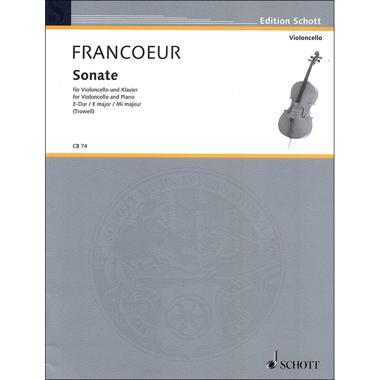 Sonate in E Major, cello; Francoeur (Schott)