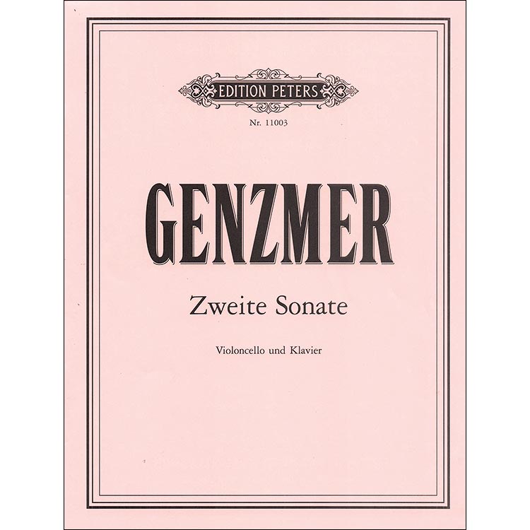 Second Sonata for cello and piano; Harald Genzmer (C.F. Peters)