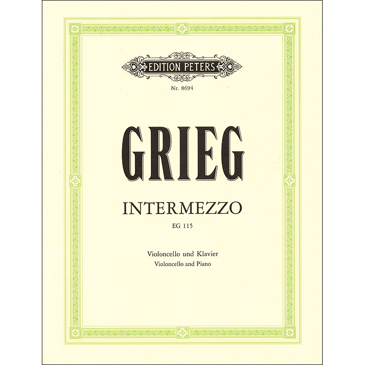 Intermezzo, cello and piano; Edvard Grieg (Peters)