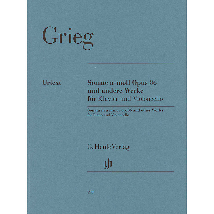 Sonata in A Minor, op. 36, Allegretto from op. 35, and Intermezzo, cello/piano (urtext); Edvard Grieg (G. Henle Verlag)