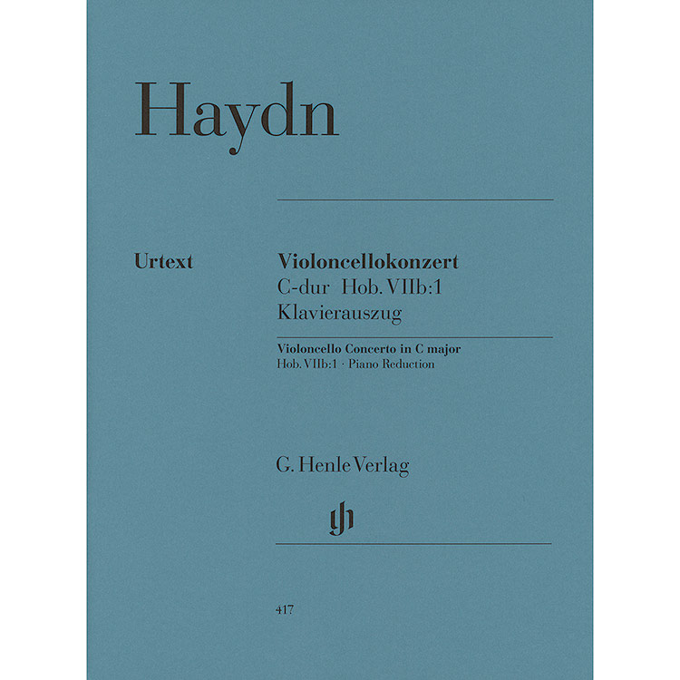 Concerto No. 1 in C Major, Hob. VIIb:1 for cello and piano (urtext); Joseph Haydn