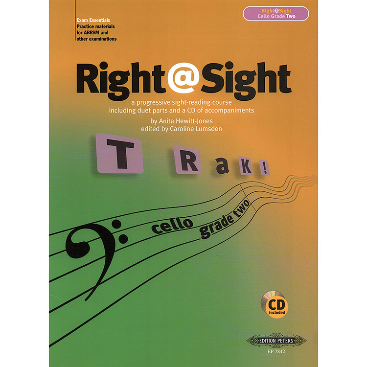 Right@Sight, Grade 2, book with CD for cello; Anita Hewitt-Jones (C.F. Peters)