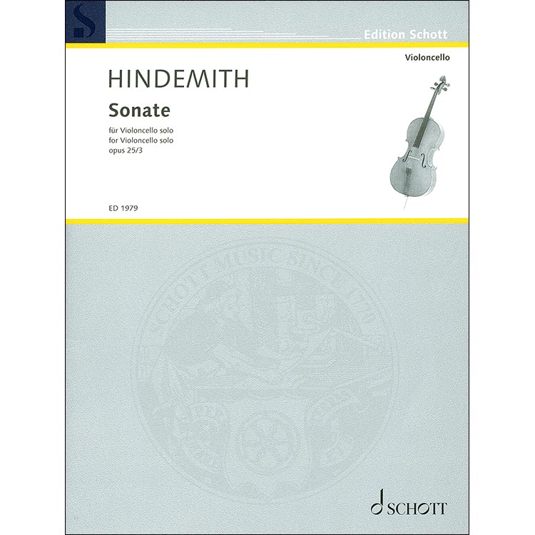 Sonata for Violoncello Solo, Op.25, No. 3; Paul Hindemith