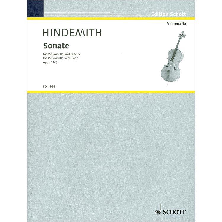 Sonata for cello and piano, Op.11, No.3; Paul Hindemith