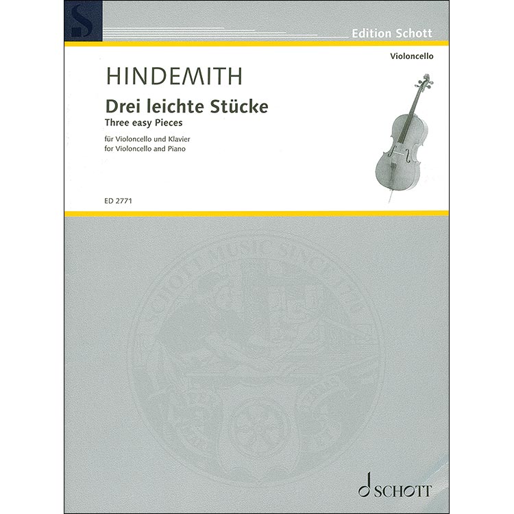 Three Easy Pieces, cello and piano; Paul Hindemith (Schott Editions)