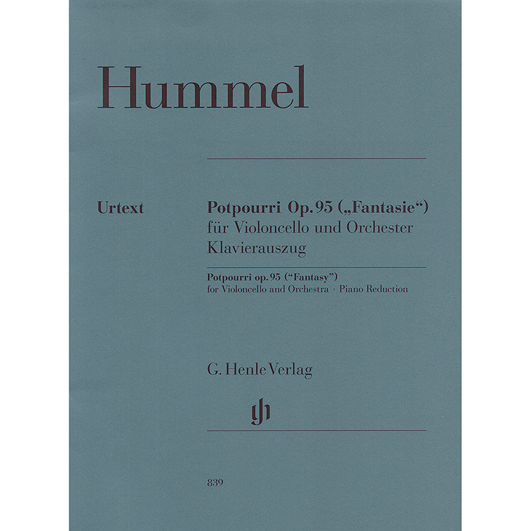 Potpourri, op. 94 ("Fantasie"), cello/piano; Hummel (Hen)