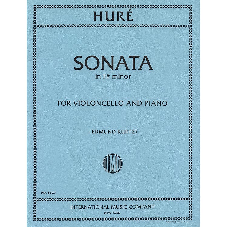Sonata in F Minor for cello and piano; Jeann Hure (International)