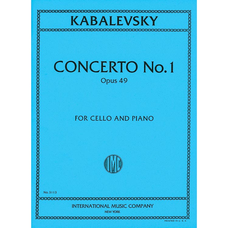 Concerto no.1 in G Minor op. 49 for cello and piano; Dmitry Kabalevsky (International)