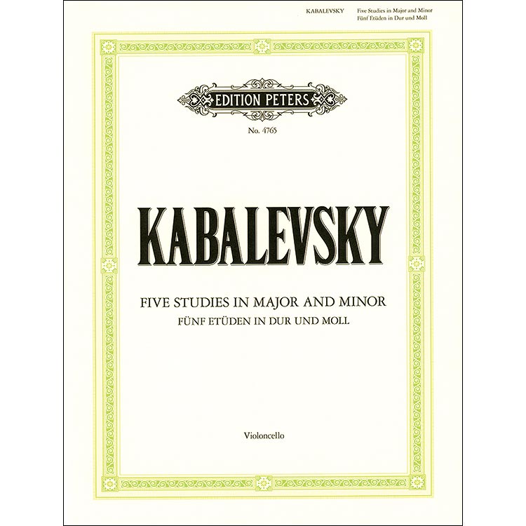 Five Studies, Op. 67, solo cello; Dmitry Kabalevsky