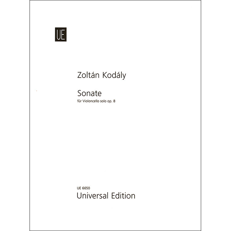Sonata for solo cello, Op.8; Zoltan Kodaly