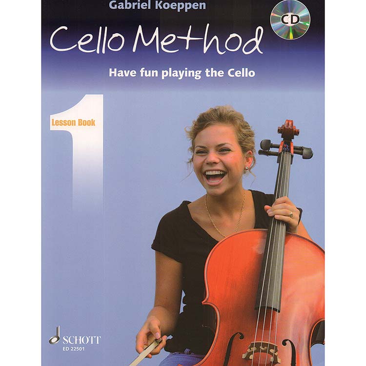Cello Method, book 1, lesson book with accompaniment CD; Gabriel Koeppen (Schott Edition)