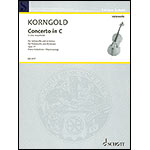 Concerto, opus 37 in C Major for cello and piano; Erich Wolfgang Korngold (Schott Edition)