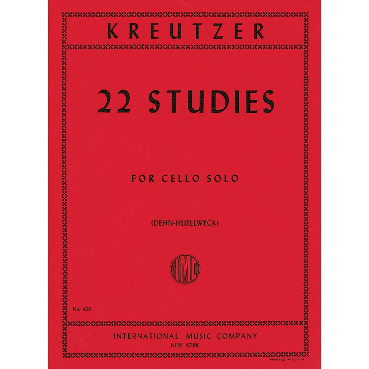 22 Studies for Cello; Rodolphe Kreutzer