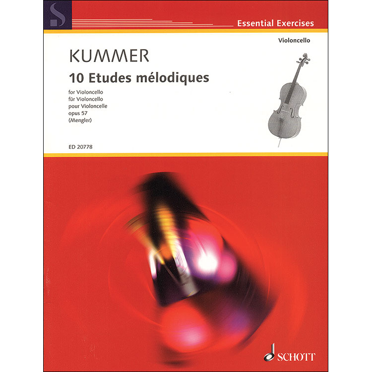 10 Etudes Melodiques op.57 for Cello; Kummer (Sht)