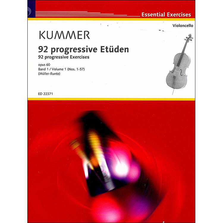 92 Progressive Excercises, vol. 1, cello; Friedrich August Kummer (Schott Edition)