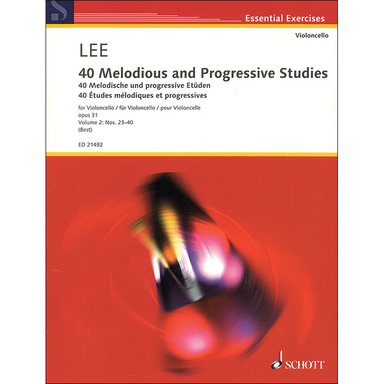 40 Melodic Progressive Etudes, Opus 31,volume 2 for cello; Sebastian Lee (Schott Edition)