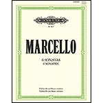 Six Sonatas, op. 2, for cello or double bass and continuo; Benedetto Marcello (Peters)