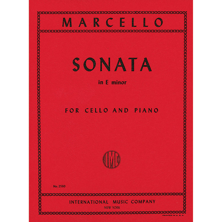 Sonata op.2 no.2 in E Minor, cello; Benedetto Marcello (International)