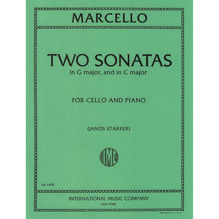 Sonatas in C Major and G Major (op. 2 (5 & 6) cello; Benedetto Marcello (International)