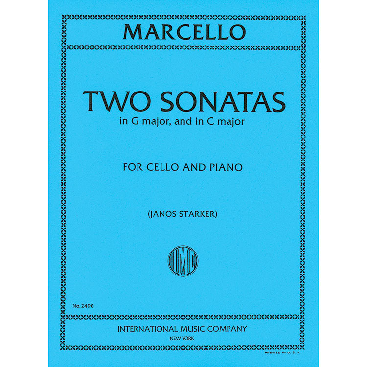 Sonatas in C Major and G Major (op. 2 (5 & 6) cello; Benedetto Marcello (International)
