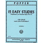 Fifteen Easy Studies, cello (2nd cello ad lib); David Popper (International)