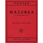 Mazurka in G Minor, op. 11/3 for cello and piano; David Popper (International Music)