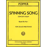 Spinning Song, op. 55, no. 1, cello; Popper (Int)