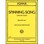 Spinning Song, Op.55/1 for cello and piano; David Popper