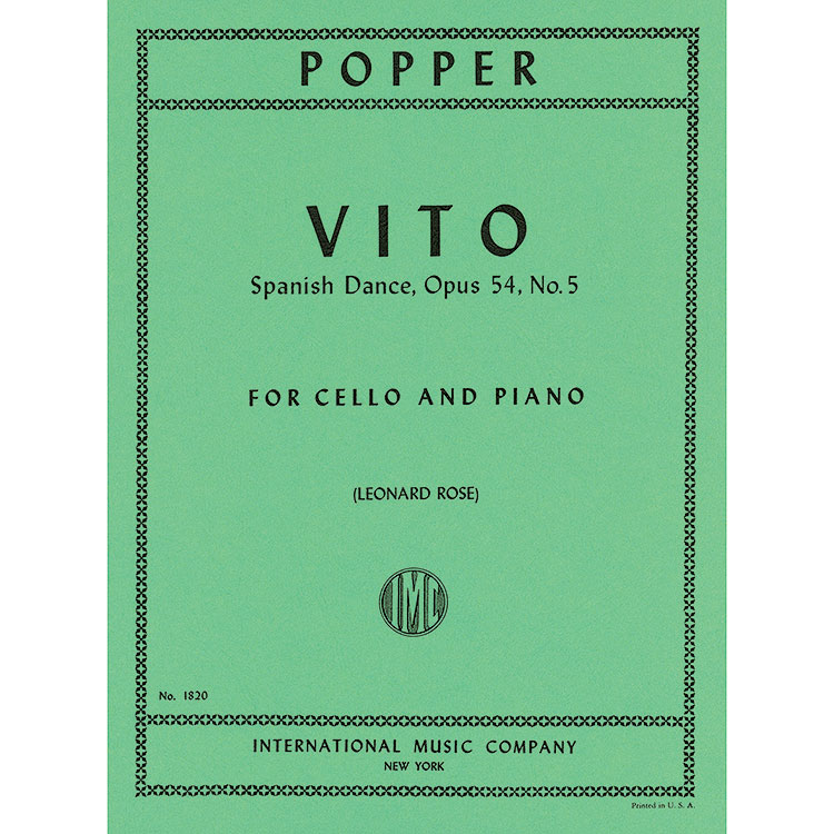 Vito: Spanish Dance, op.54, no.5, cello and piano; David Popper