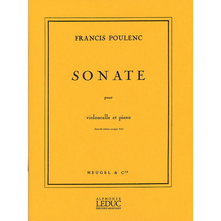 Sonata for cello and piano; Francis Poulenc