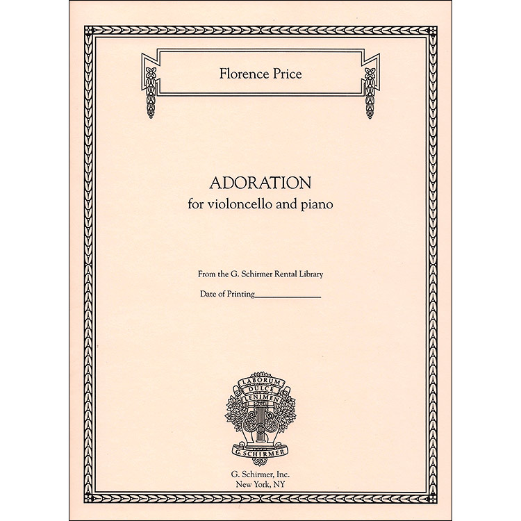 Adoration, for cello and piano; Florence Price (Schirmer)