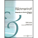 Rhapsody on a Theme of Paganini - 18th Variation for cello and piano; Sergei Rachmaninoff (Boosey & Hawkes)