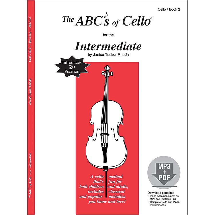ABCs of Cello for the Intermediate, book 2, with MP3/PDF files: Janice Tucker Rhoda (Carl Fischer)