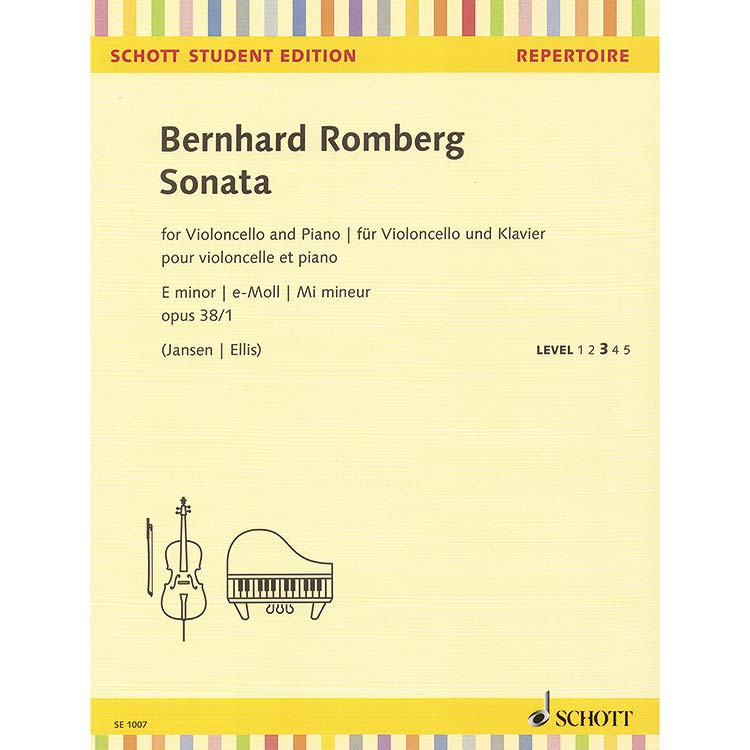 Sonata in E Minor, op. 38, no. 1, cello and piano; Romberg, Bernhard (Schott)